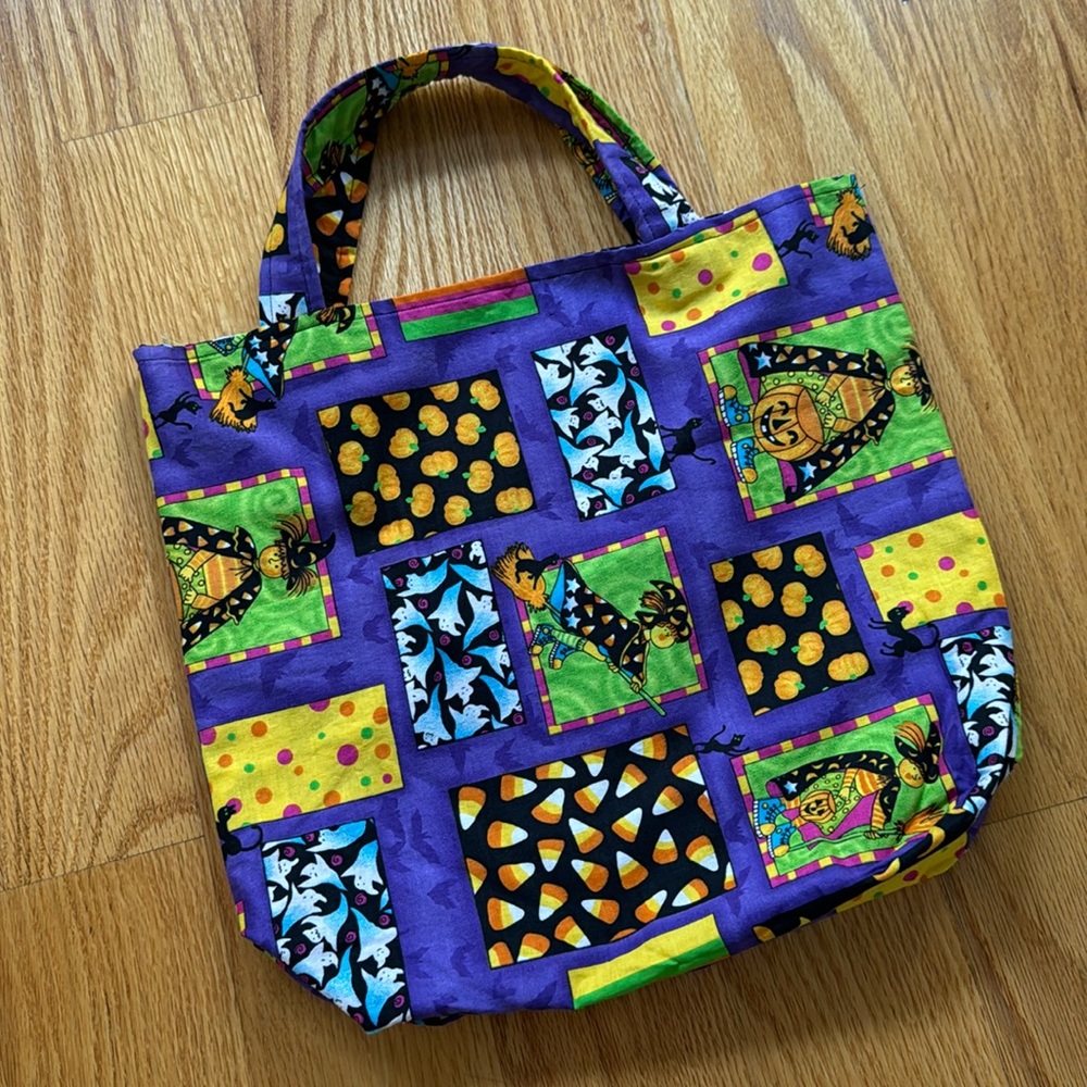 Halloween trick-or-treat bag reversible handmade